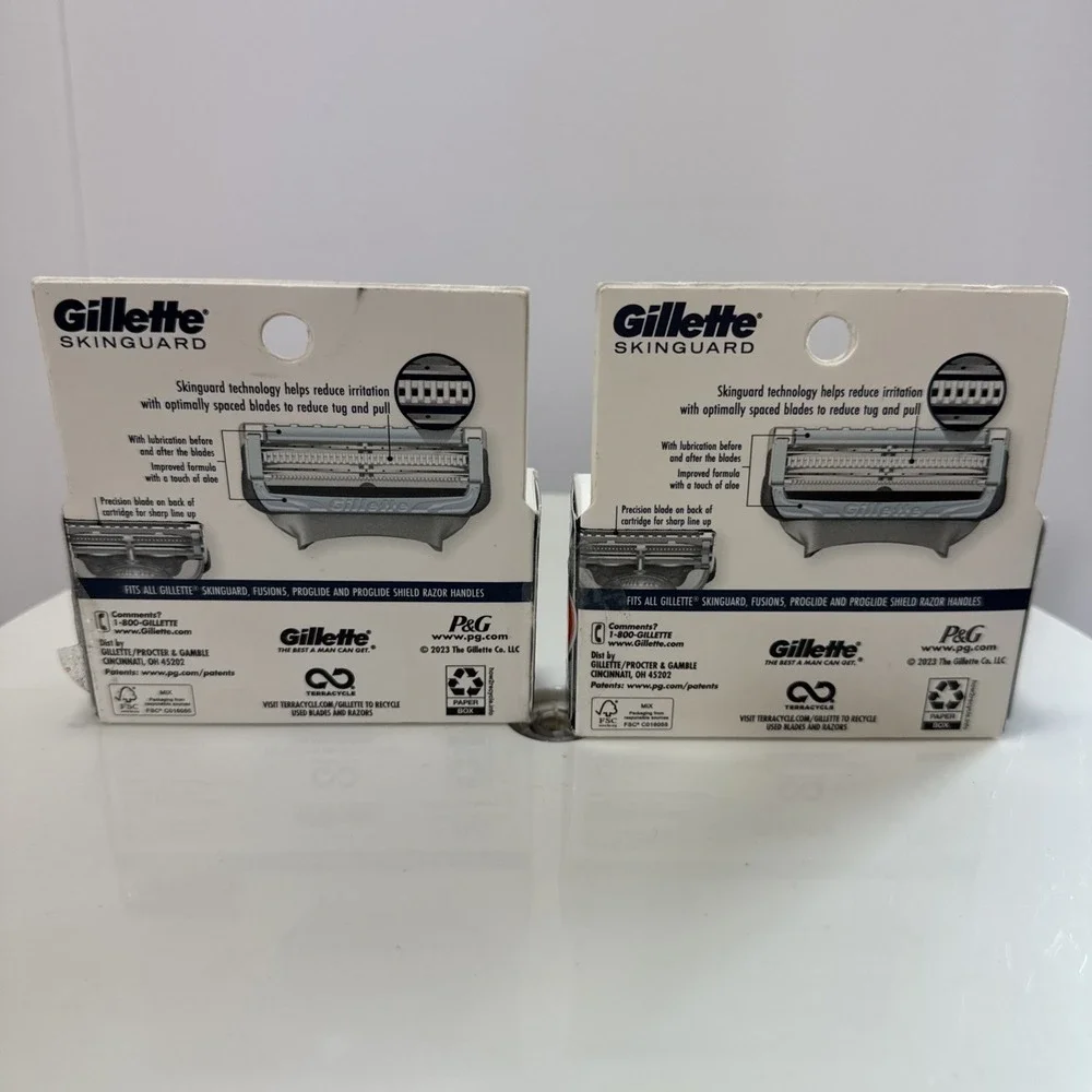 Gillette Skinguard Sensitive Razor 4 Count Blade Cartridges Refills 2 Pack Mens